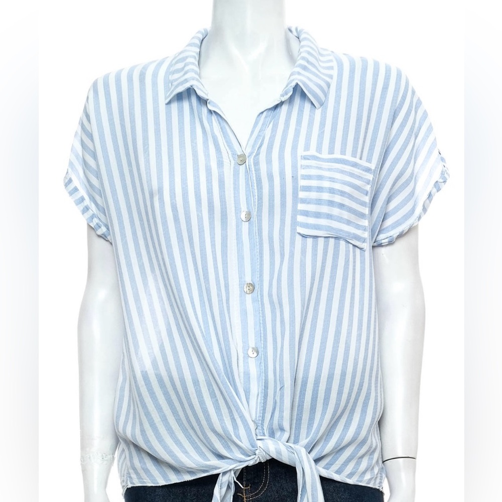Button-Down Short Sleeve Shirt - XL - Old Navy - Front Tie